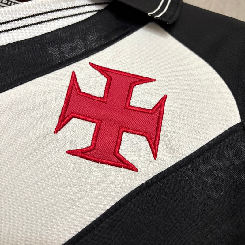 Camisa Vasco da Gama Preta Kappa 25/26 - Versão Torcedor