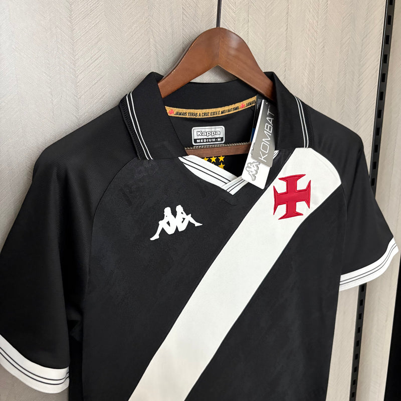 Camisa Vasco da Gama Preta Kappa 25/26 - Versão Torcedor