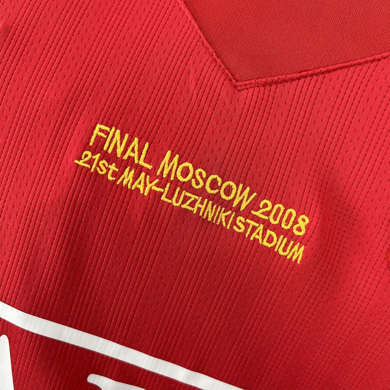 Camisa Manchester United Titular 07/08 - Versão Retro Manga Comprida