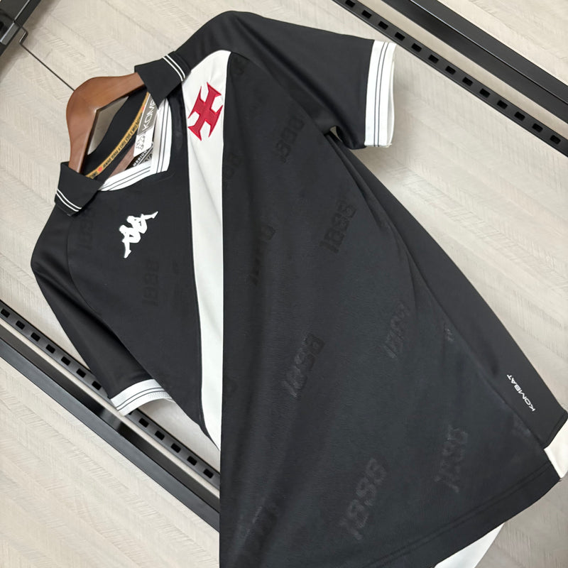 Camisa Vasco da Gama Preta Kappa 25/26 - Versão Torcedor