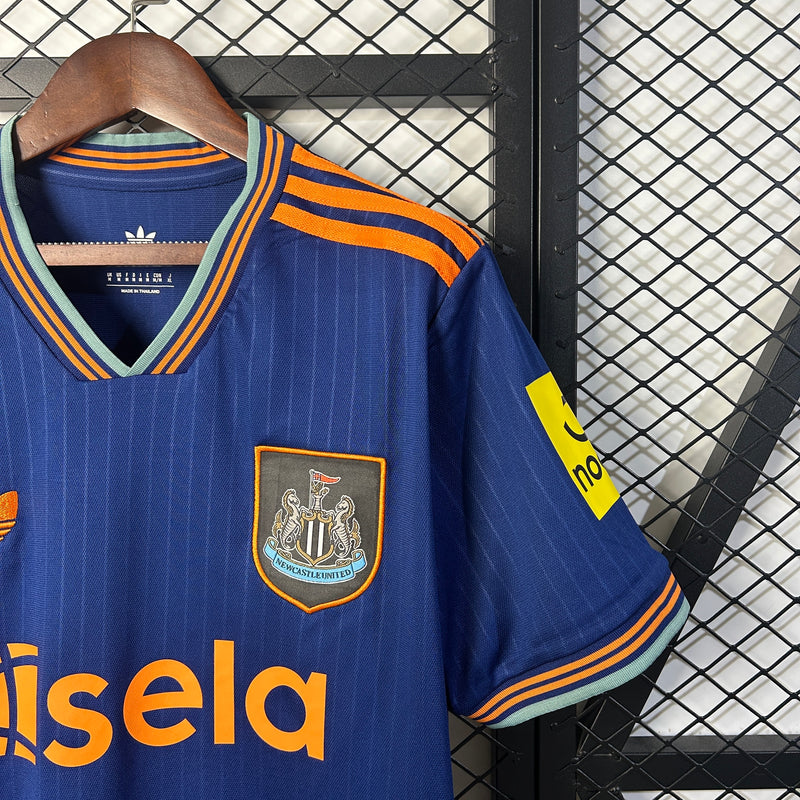 Camisa Newcastle Away Azul 25/26 - Versão Torcedor