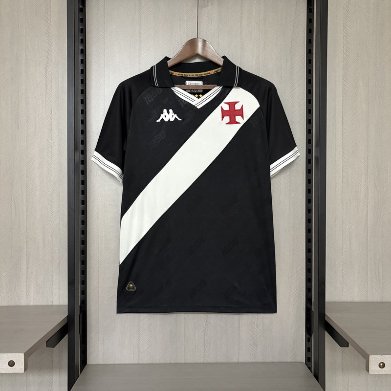 Camisa Vasco da Gama Preta Kappa 25/26 - Versão Torcedor
