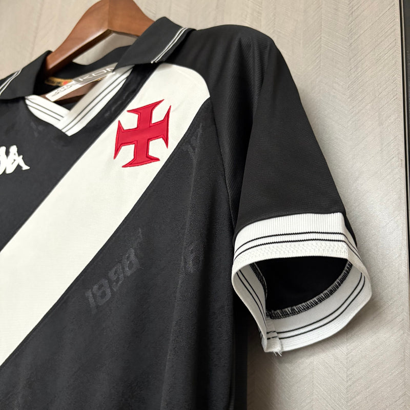 Camisa Vasco da Gama Preta Kappa 25/26 - Versão Torcedor