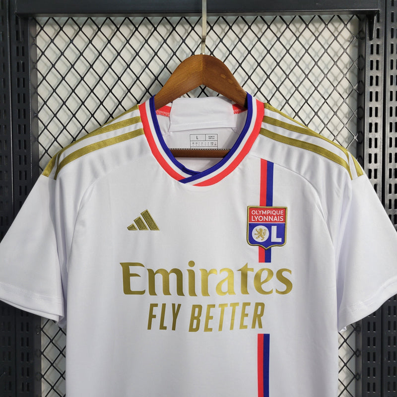 Camisa Lyon Home 23/24 - Adidas Torcedor Masculina