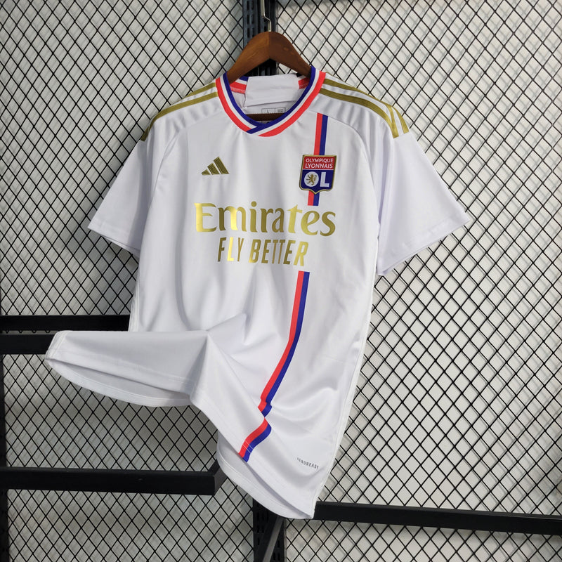 Camisa Lyon Home 23/24 - Adidas Torcedor Masculina