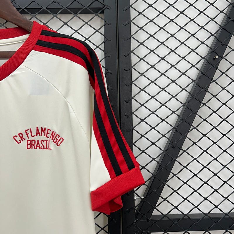 Camiseta Casual Comemorativa Flamengo Branca 25/26